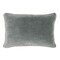 Saltoro Sherpi Hillary 20 Inch Velvet Welt Decorative Lumbar Throw Pillow, Sage Green-